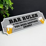 Funny Bar Sign For Home Bar Outside BAR RULES Sign
