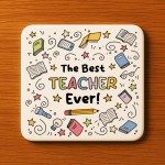 Teacher Gifts For Women Men Best TEACHER Gift Teacher Coaster
