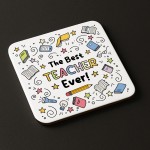 Teacher Gifts For Women Men Best TEACHER Gift Teacher Coaster