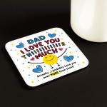 Dad Coaster I Love You This Much Dad Gift For Birthday Christmas