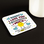 Daddy Coaster I Love You This Much Daddy Gift For Birthday