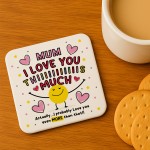 Mum Coaster I Love You This Much Mum Gift For Birthday Christmas