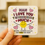 Nan Coaster I Love You This Much Nan Gift For Birthday Christmas