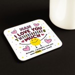 Nan Coaster I Love You This Much Nan Gift For Birthday Christmas