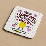 Nan Coaster I Love You This Much Nan Gift For Birthday Christmas