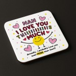 Nan Coaster I Love You This Much Nan Gift For Birthday Christmas
