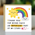 Thank You Teacher Card Nursery Teaching Assistant School Teacher
