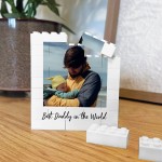 Personalised Best Daddy Brick Photo Block Gift for Daddy