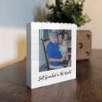 Personalised Best Grandad Brick Photo Block Gift for Grandad Bui