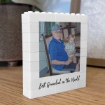Personalised Best Grandad Brick Photo Block Gift for Grandad Bui