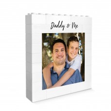 Personalised Daddy & Me Brick Photo Block Gift for Daddy