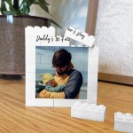 Personalised 1st Fathers Day Gift Brick Photo Block Gifts