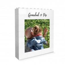 Grandad & Me Brick Photo Block Personalised Gift for Grandad