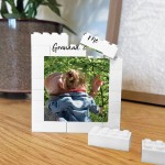 Grandad & Me Brick Photo Block Personalised Gift for Grandad