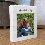 Grandad & Me Brick Photo Block Personalised Gift for Grandad