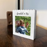 Grandad & Me Brick Photo Block Personalised Gift for Grandad