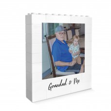 Personalised Grandad & Me Brick Photo Block Gift for Grandad