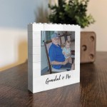 Personalised Grandad & Me Brick Photo Block Gift for Grandad