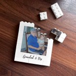 Personalised Grandad & Me Brick Photo Block Gift for Grandad