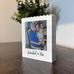 Personalised Grandad & Me Brick Photo Block Gift for Grandad