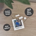 Personalised Grandad & Me Brick Photo Block Gift for Grandad