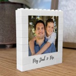 Personalised My Dad & Me Brick Photo Block Gift for Dad