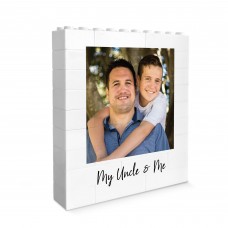 Personalised Uncle & Me Brick Photo Block Gift for Uncle