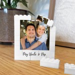 Personalised Uncle & Me Brick Photo Block Gift for Uncle