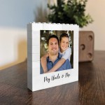 Personalised Uncle & Me Brick Photo Block Gift for Uncle