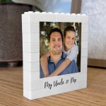 Personalised Uncle & Me Brick Photo Block Gift for Uncle