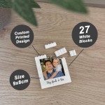 Personalised Uncle & Me Brick Photo Block Gift for Uncle