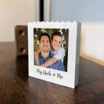 Personalised Uncle & Me Brick Photo Block Gift for Uncle
