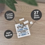 Dad Gift For Fathers Day Birthday Building Block Puzzle Gift