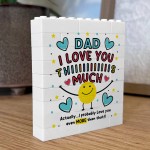 Dad Gift Building Block Puzzle Gift Love You This Much Gift