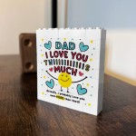 Dad Gift Building Block Puzzle Gift Love You This Much Gift