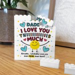 Daddy Gift Building Block Puzzle Gift Love You This Much Gift