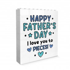 Love You To Pieces Gift for Dad For Fathers Day Building Block