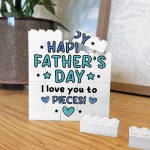 Love You To Pieces Gift for Dad For Fathers Day Building Block