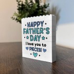 Love You To Pieces Gift for Dad For Fathers Day Building Block