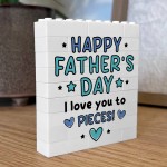 Love You To Pieces Gift for Dad For Fathers Day Building Block