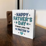 Love You To Pieces Gift for Dad For Fathers Day Building Block