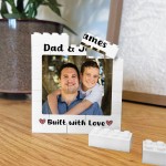 Personalised Fathers Day Photo Block Thank You Gift for Dad