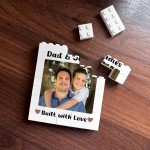 Personalised Fathers Day Photo Block Thank You Gift for Dad
