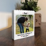 Personalised Brick Photo Block Thank You Gift for Dad