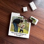 Personalised Brick Photo Block Thank You Gift for Dad