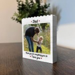 Personalised Brick Photo Block Thank You Gift for Dad