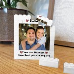 Personalised Brick Photo Block Thank You Gift for Dad Important