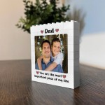 Personalised Brick Photo Block Thank You Gift for Dad Important
