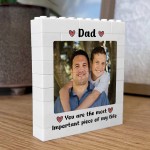Personalised Brick Photo Block Thank You Gift for Dad Important