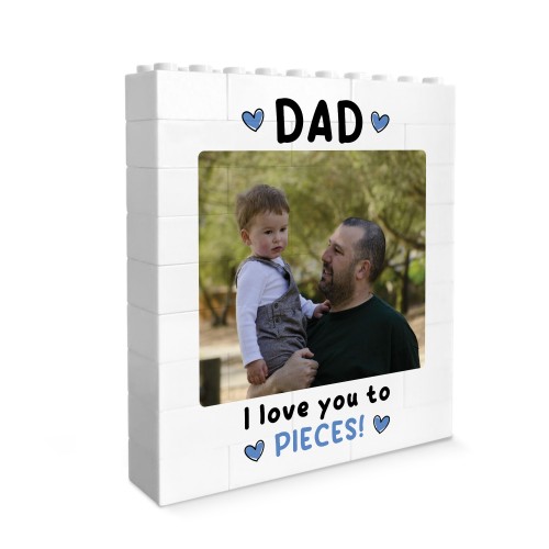 Brick Photo Block Gift for Dad For Fathers Day Building Blocks